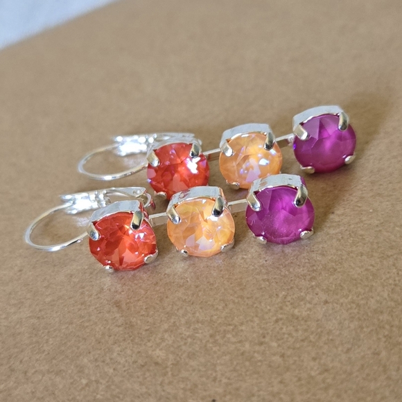 Austrian Crystal Earrings in Silver - Picture 9 of 11